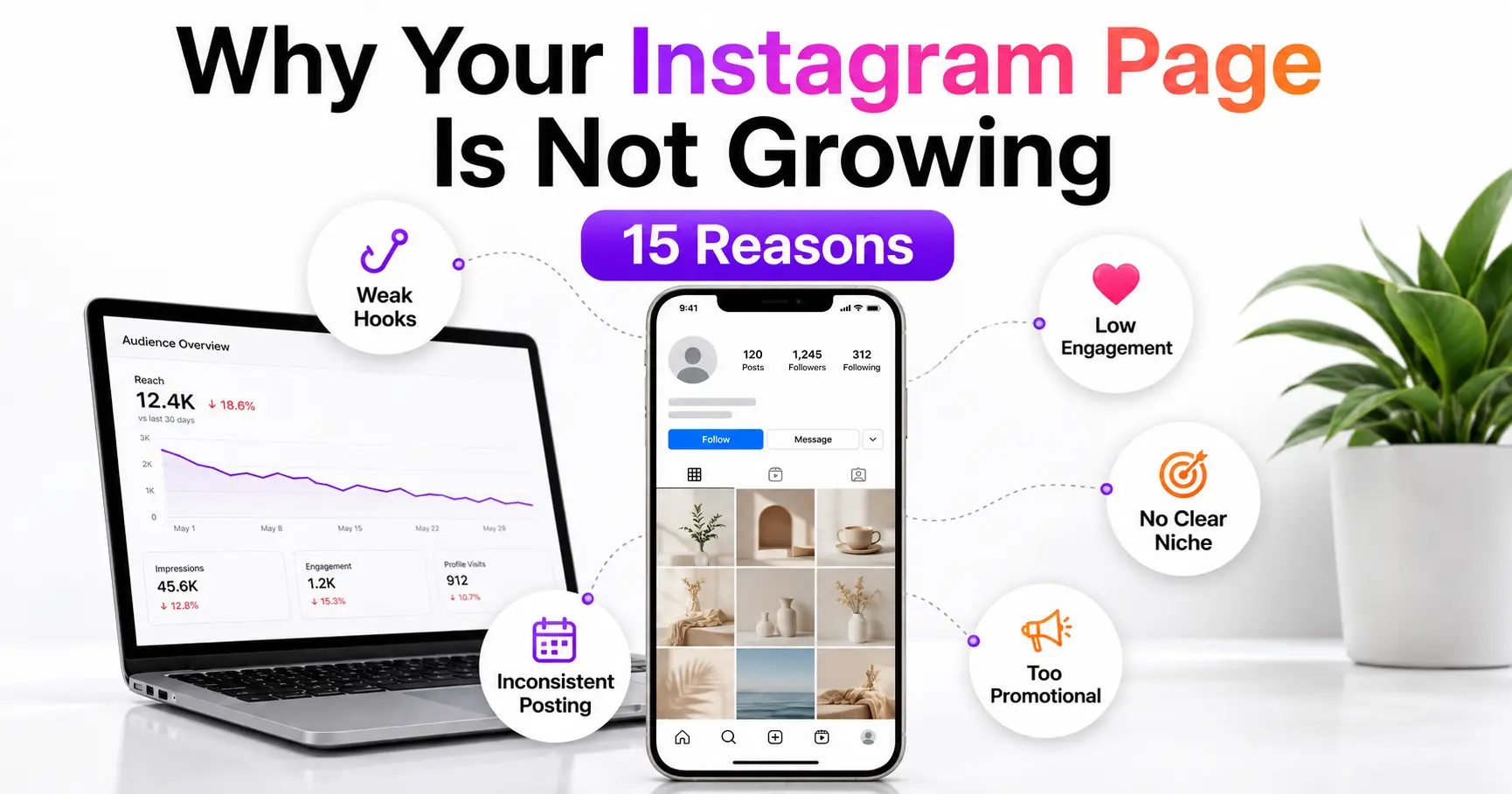 Instagram Page Not Growing: 15 common reasons and strategies to improve reach and engagement